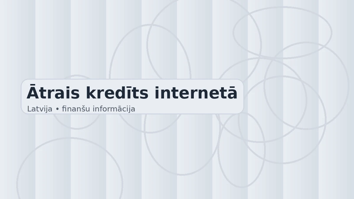Ātrais kredīts internetā