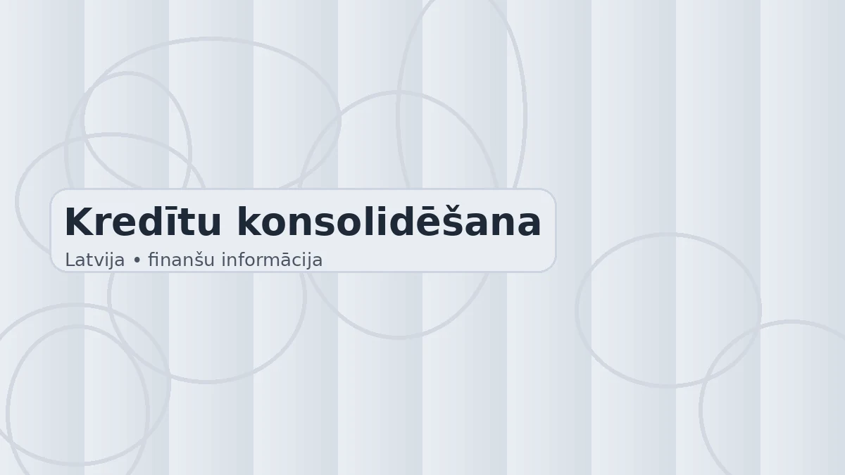 Kredītu konsolidēšana